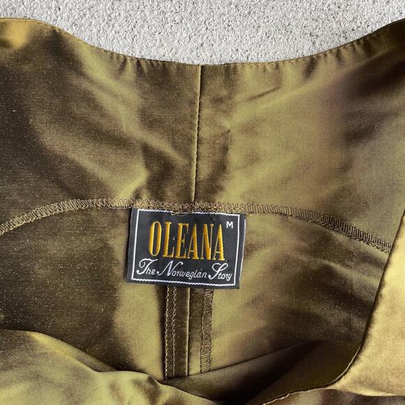 OLEANA vintage 90s silk green corset tank made in Norway - Picture 4 of 8